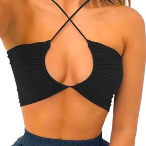 TOB Criss Cross Lace Up Crop Top
